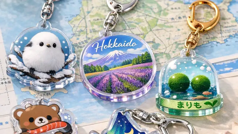 アクリル素材＋透明感のあるキーホルダー