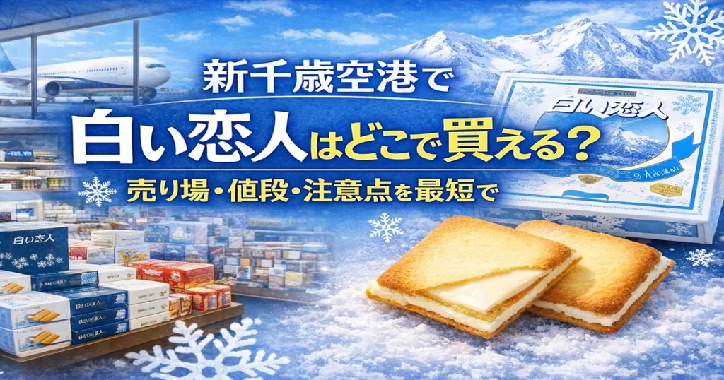 新千歳空港で白い恋人はどこで買える？売り場・値段・注意点を最短で