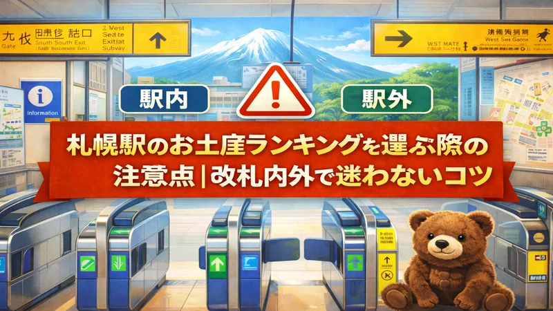 札幌駅のお土産ランキングを選ぶ際の注意点-改札内外で迷わないコツ