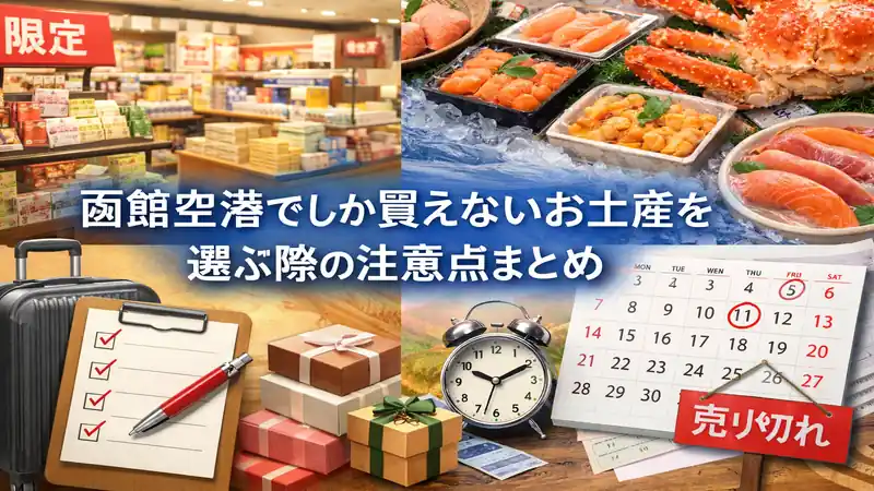 函館空港でしか買えないお土産を選ぶ際の注意点まとめ
