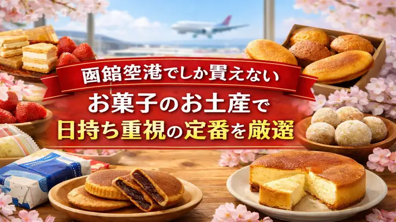 函館空港でしか買えないお菓子のお土産で日持ち重視の定番を厳選