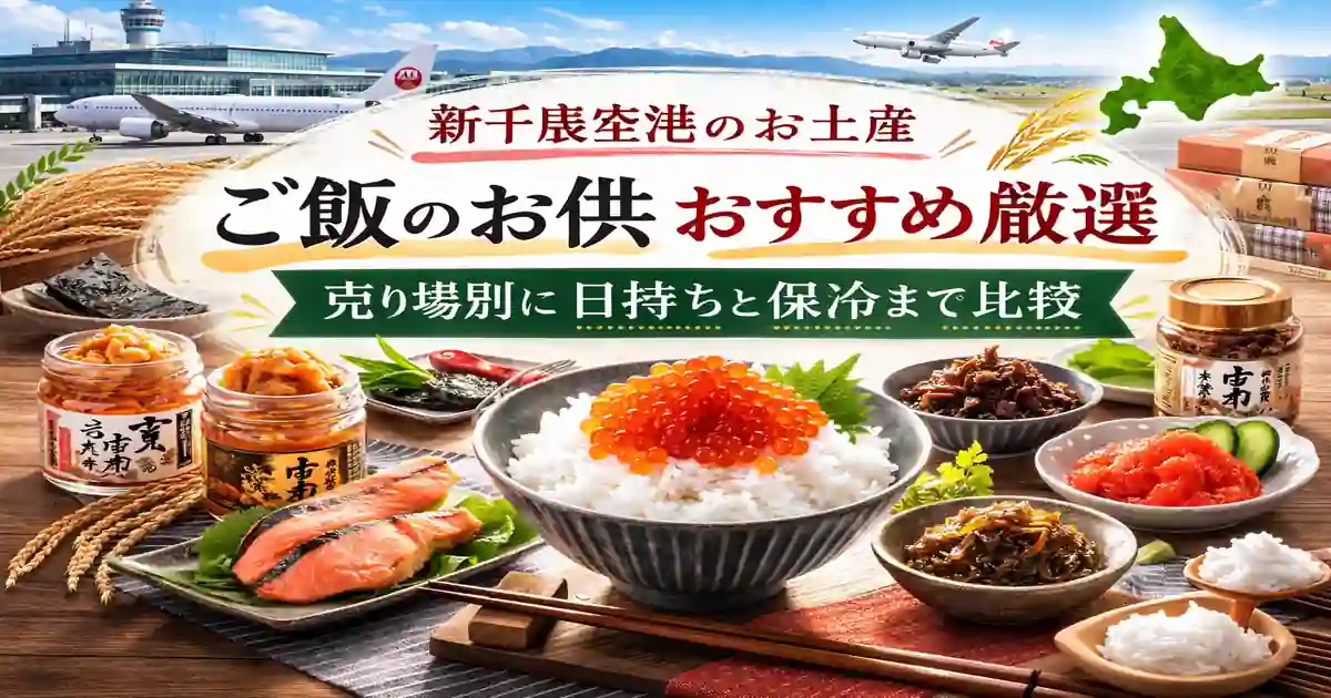 新千歳空港のお土産 ご飯のお供おすすめ厳選 売り場別に日持ちと保冷まで比較