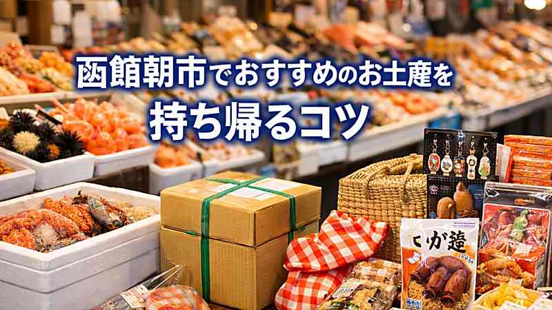 函館朝市でおすすめのお土産を持ち帰るコツ