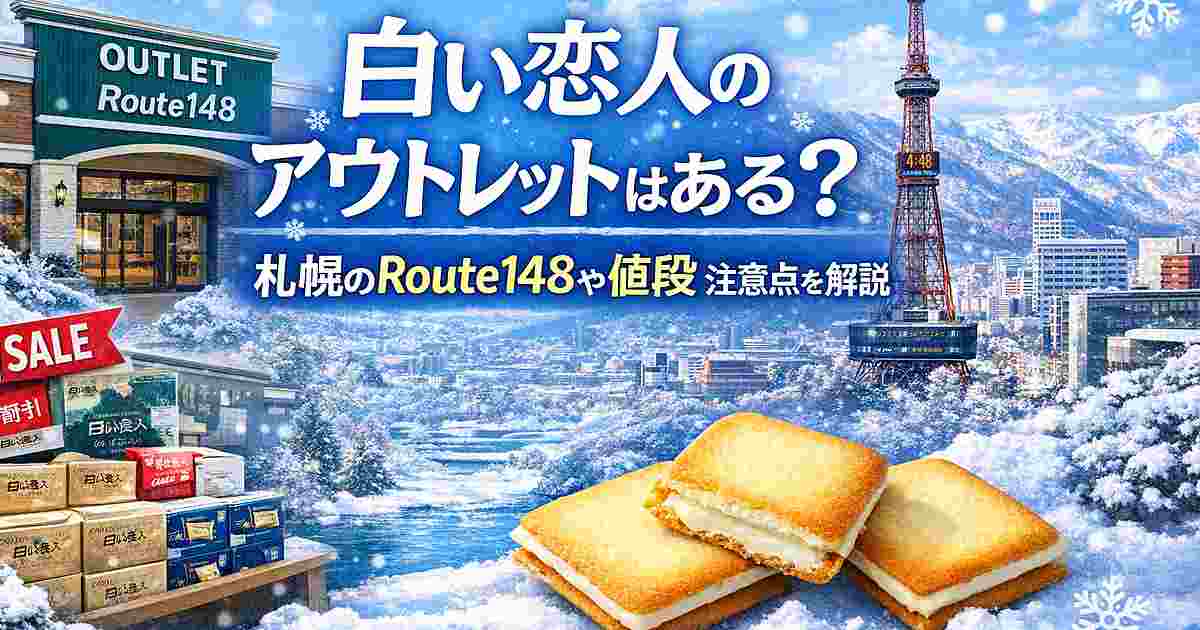 白い恋人のアウトレットはある？札幌のRoute148や値段 注意点を解説