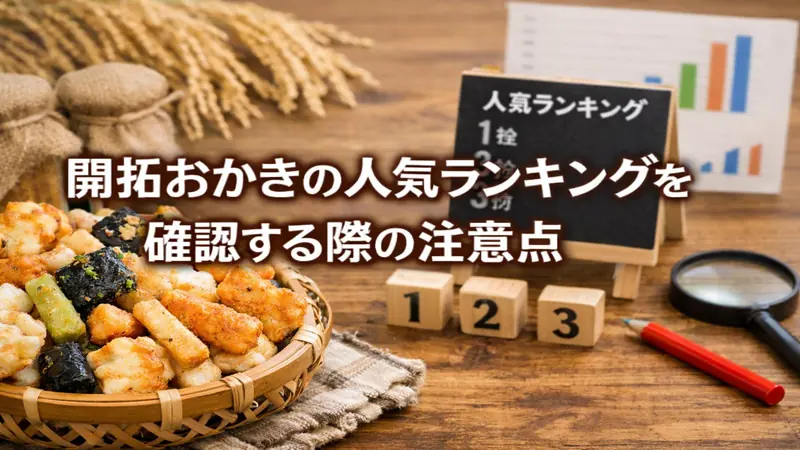 開拓おかきの人気ランキングを確認する際の注意点