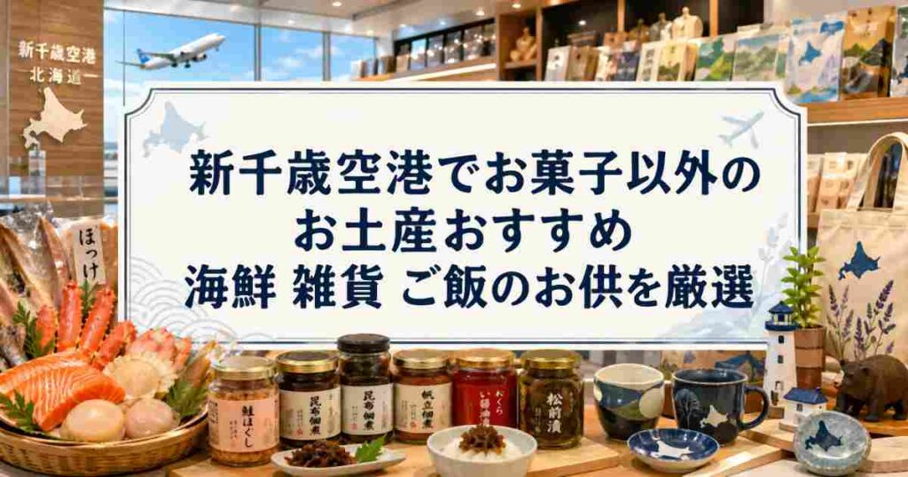 新千歳空港でお菓子以外のお土産おすすめ 海鮮 雑貨 ご飯のお供を厳選