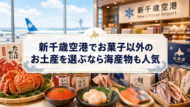 新千歳空港でお菓子以外のお土産を選ぶなら海産物も人気