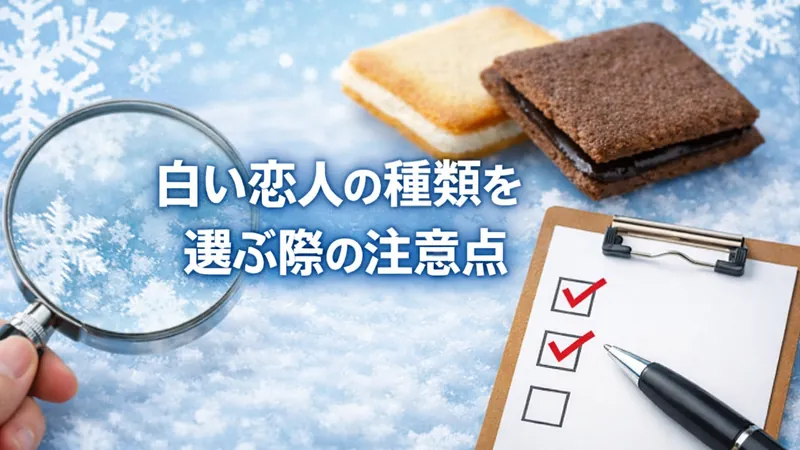 白い恋人の種類を選ぶ際の注意点