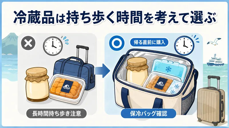 冷蔵品は持ち歩く時間を考えて選ぶ