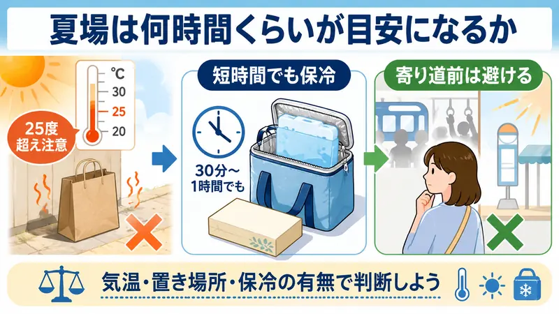 夏場は何時間くらいが目安になるか