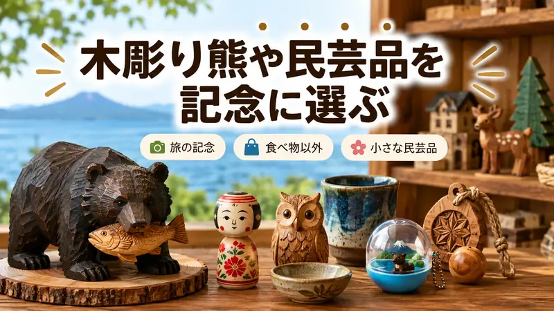 木彫り熊や民芸品を記念に選ぶ