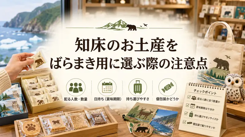 知床のお土産をばらまき用に選ぶ際の注意点