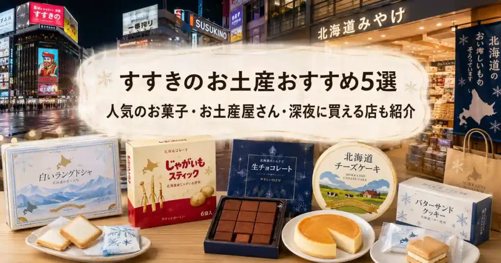 すすきのお土産おすすめ5選｜人気のお菓子・お土産屋さん・深夜に買える店も紹介