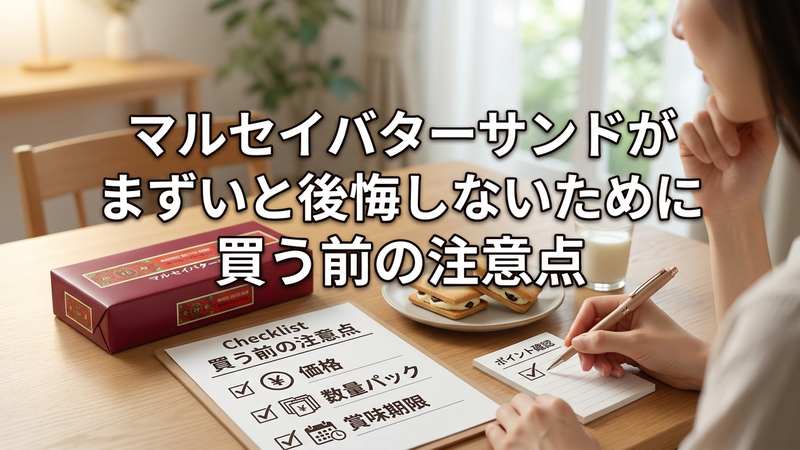 マルセイバターサンドがまずいと後悔しないために買う前の注意点