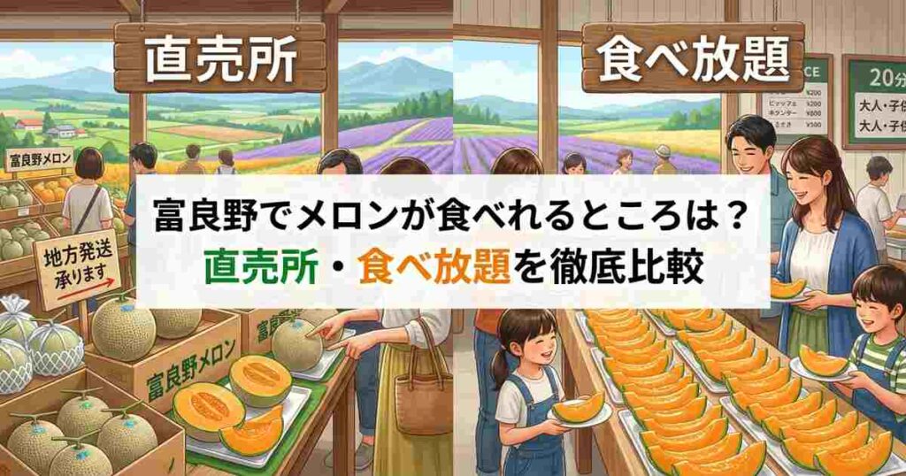 富良野でメロンが食べれるところは？直売所・食べ放題を徹底比較