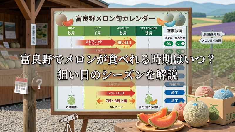富良野でメロンが食べれる時期はいつ_狙い目のシーズンを解説