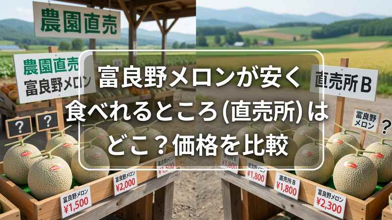 富良野メロンが安く食べれるところ（直売所）はどこ