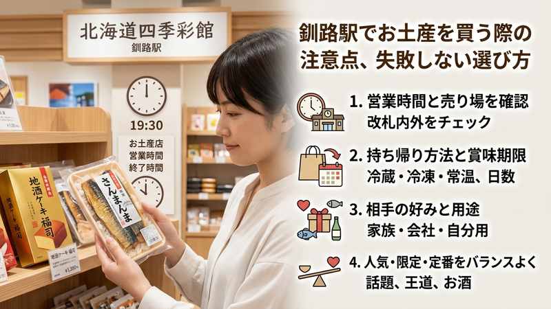 釧路駅でお土産を買う際の注意点_失敗しない選び方