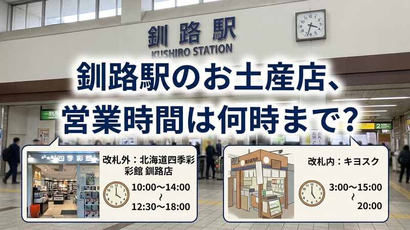 釧路駅のお土産店_営業時間は何時まで