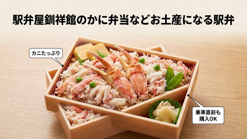 駅弁屋釧祥館のかに弁当などお土産になる駅弁