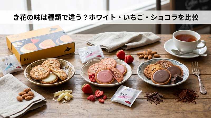 き花の味は種類で違う？ホワイト・いちご・ショコラを比較