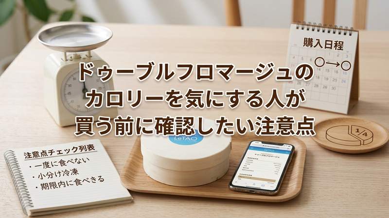 ドゥーブルフロマージュのカロリーを気にする人が買う前に確認したい注意点