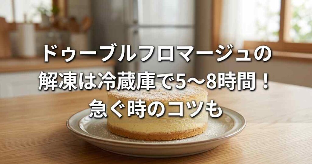 ドゥーブルフロマージュの解凍は冷蔵庫で5〜8時間！急ぐ時のコツも