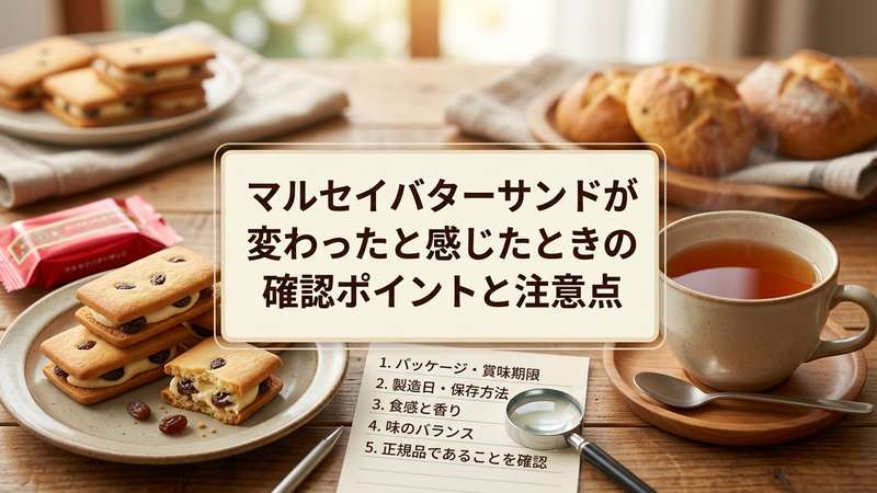 マルセイバターサンドが変わったと感じたときの確認ポイントと注意点