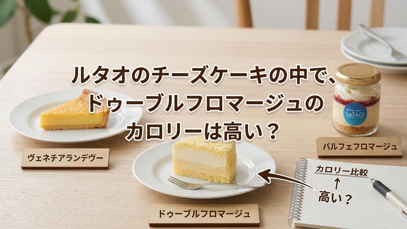 ルタオのチーズケーキの中で-ドゥーブルフロマージュのカロリーは高い