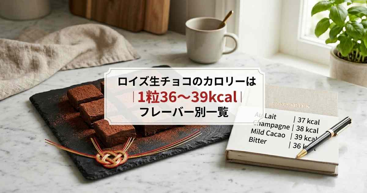 ロイズ生チョコのカロリーは1粒36〜39kcal_フレーバー別一覧