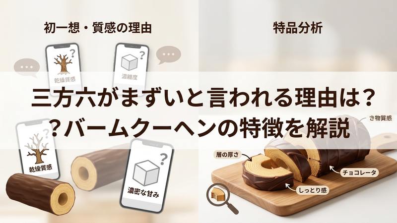 三方六がまずいと言われる理由は？バームクーヘンの特徴を解説