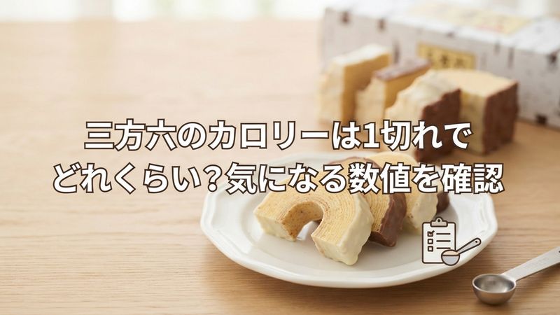 三方六のカロリーは1切れでどれくらい？気になる数値を確認