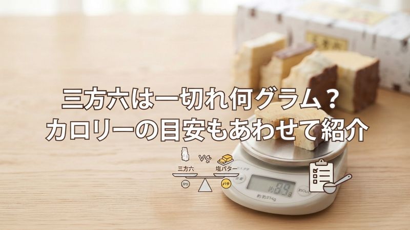 三方六は一切れ何グラム？カロリーの目安もあわせて紹介