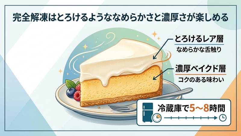完全解凍はとろけるようななめらかさと濃厚さが楽しめる