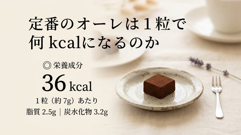 定番のオーレは1粒で何kcalになるのか